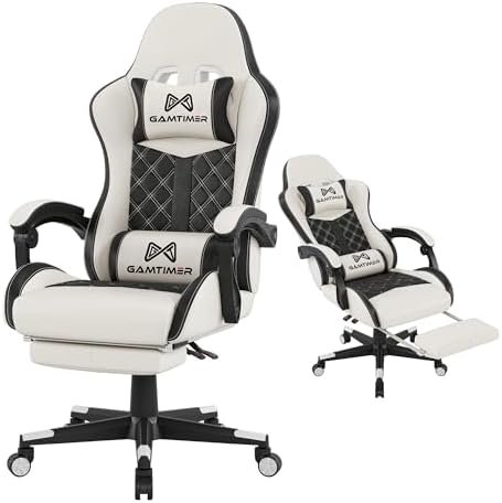 Gamtimer Gaming Chair, 400 LB Weight Capacity,with Pocket Spring Cushion