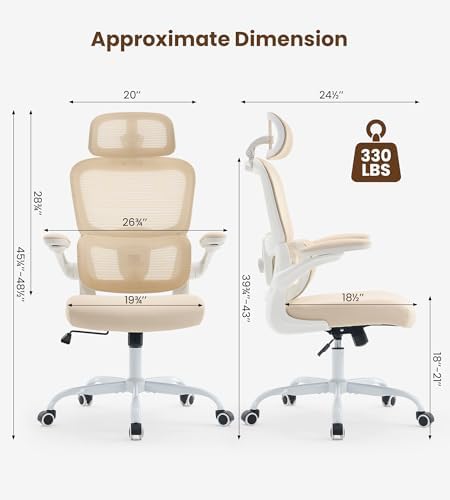 Ergonomic Office Chair, Executive Chairs with Adjustable Lumbar Support