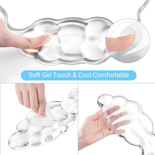 MOSISO Gel Cloud Keyboard Wrist Rest, Cloud Wings Wrist Rest, White