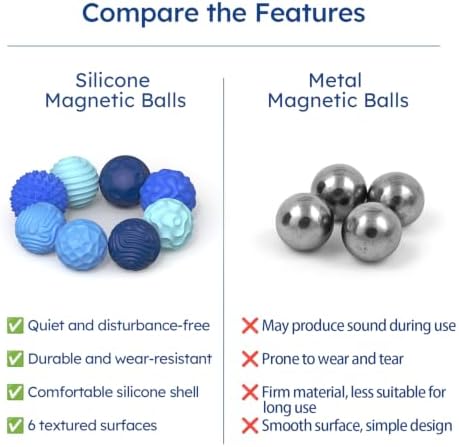 Magnetic Sensory Fidget Balls (8PCS), Weighted Magnet Balls Fidget Toys