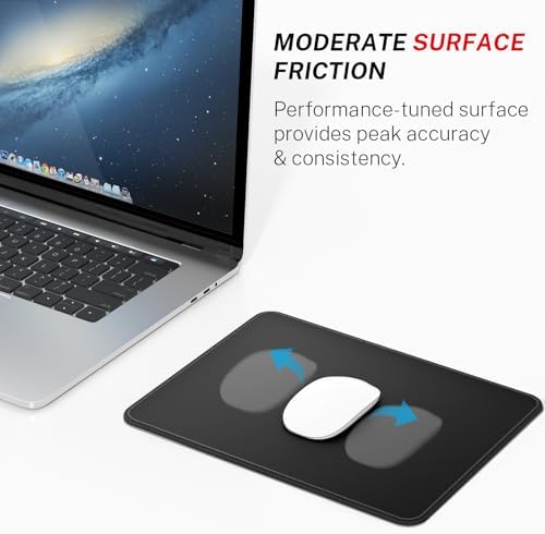 MROCO Essential Office & Gaming Mouse Pad, 30% Larger, 8.5” x 11” in, Black