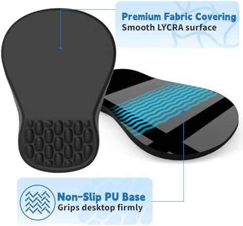 YIWEI Ergonomic Mouse Pad with Wrist Rest for Carpal Tunnel Pain Relief