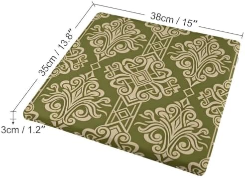 Ergonomic Square Memory Foam Seat Cushion Asian Royal Pattern