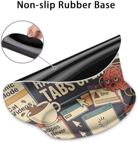 Britimes Ergonomic Mouse Pad with Wrist Support, Retro Web