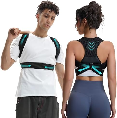 Posture Corrector for Men and Women, Breathable Back Brace, Lumbar Support, Super Lightweight Posture, Neck, Shoulders and Back, Straight Shoulders (Medium)