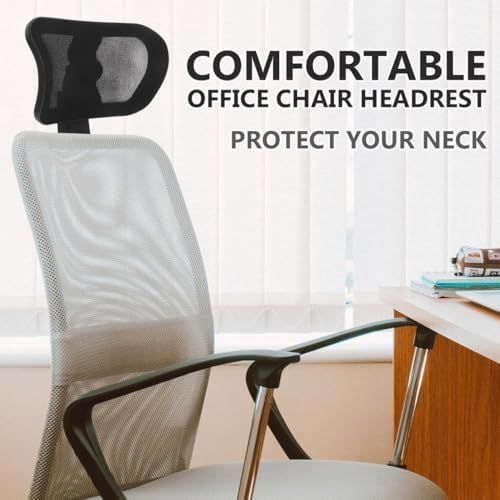 Tofficu Adjustable Office Chair Head Cushion Ergonomic Neck Support Comfortable Headrest Attachment for Computer Desk Chairs 10.62X9.05X2.95 Inches