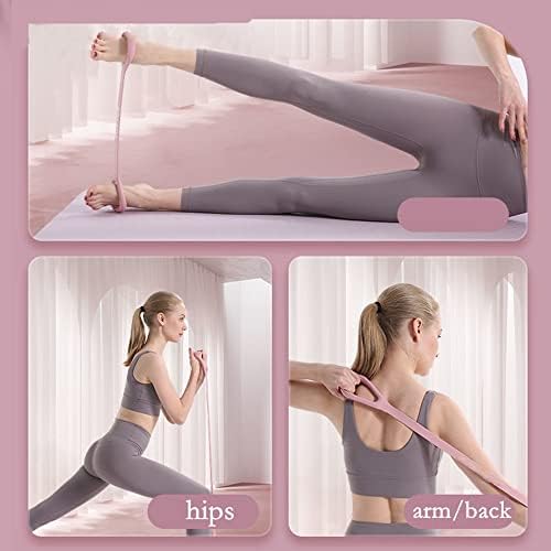 Figure 8 Resistance Band, Arm Back Shoulder Exercise Elastic Rope Stretch Fitness Band, Foot, Leg, Hand Stretcher, Arm Exerciser for Yoga Pilates Stretching Physical Therapy, Home Gym Workout
