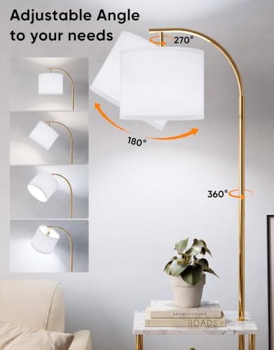 Floor Lamp with Table 2-Pack, Nightstands End Side Table for Living Room