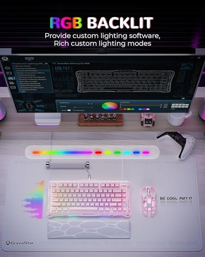 GravaStar Mercury K1 75% Wireless Mechanical Gaming Keyboard RGB Backlit