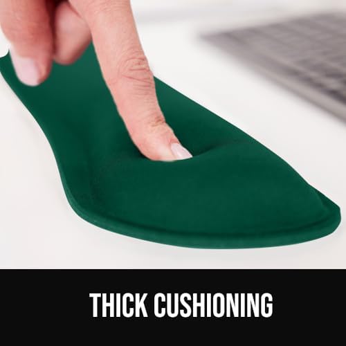 GORILLA GRIP Memory Foam Wrist Rest for Computer Keyboard, 2 Piece Green
