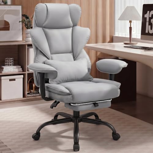 ALLGOD Office Desk Chair, Big and Tall Computer Gaming Chair with footrest