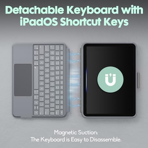Wireless Magnetic Keyboard Case for iPad 10th Generation