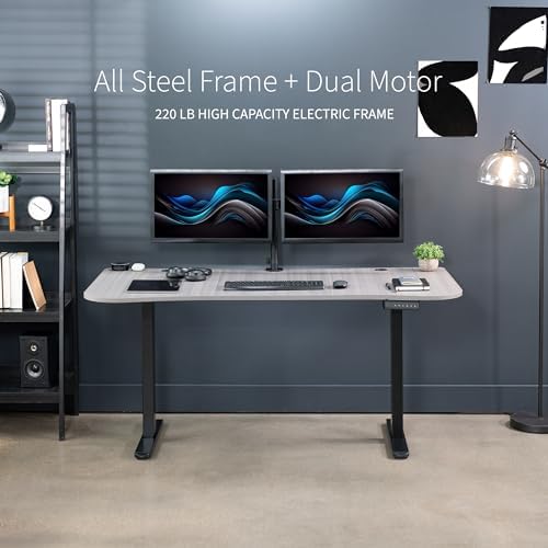 VIVO Dark Gray 60 x 24 in Standing Desk, DESK-KIT-E2B1G