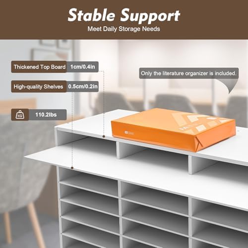 27 Slot Literature Organizer – Desktop File Sorter for Office, Classroom