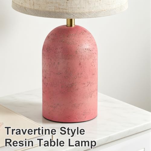 GyroVu Table Lamps Set of 2, Resin Bedside Lamps for Living Room Bedroom
