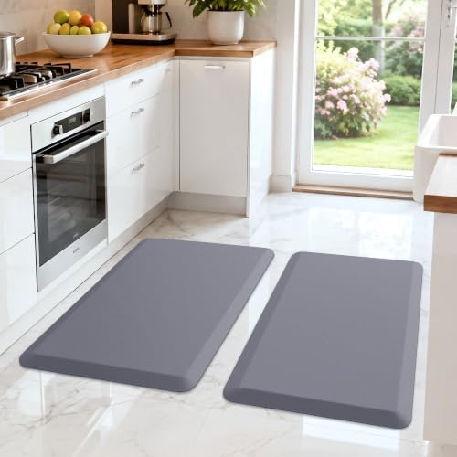 HappyTrends 2 PCS Kitchen Mat Cushioned Anti-Fatigue Floor Mat