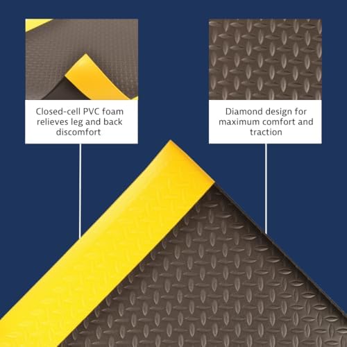 NoTrax 419 Diamond Sof-Tred™ with Dyna-Shield® 4' x 60' x 1/2" Anti Fatigue