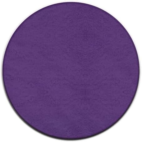 Machine Washable Modern Round Area Rug, Room Sofa Yoga Soft Round Carpet, Home Decor Non Slip Kitchen Office Circle Rug Purple, 36inch