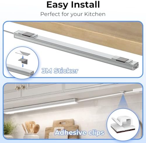 ASOKO 12in Plug in Under Cabinet Light Hand Wave Sensor Kitchen Light