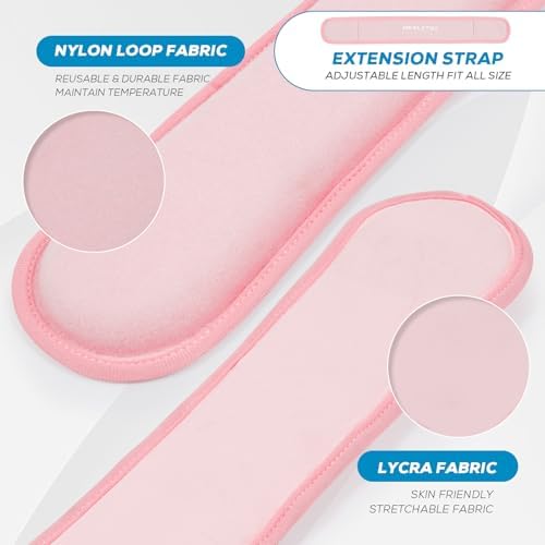 Neck Ice Pack Wrap, Reusable Cold/Hot Gel for Neck Pain, Pink
