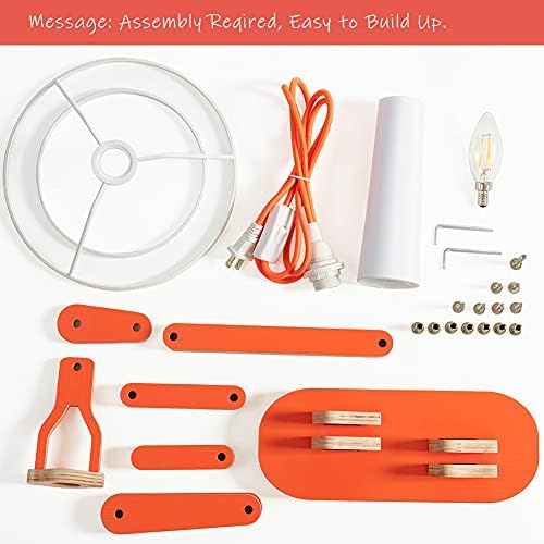 Fun Desk Lamp for Bedroom Kids Room, Oran Orange, Bulb Included