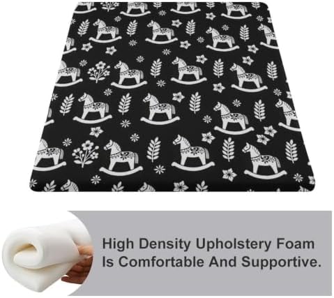 Memory Foam Gaming Chair Pad Square Cushion Dala Horse