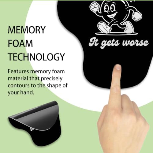 iRudyard 2Pcs Rubber Coasters Funny Mouse Pad Wrist Support Pu Anti Slip