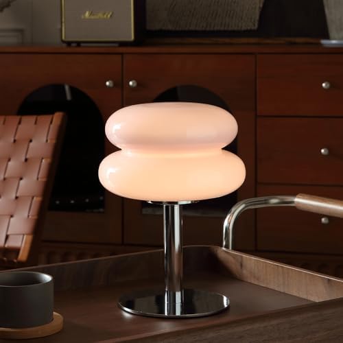 Glivpny Mushroom Lamp Table Lamp, Mid Century Modern Table Lamps (Pink)