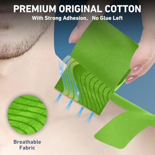 KTQUICK Precut Kinesiology Tape for Shoulder, 12 PCS, 20% Stronger Adhesive