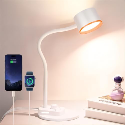 LiFMIRA LED Desk Lamp, 1200LM for Home Office,5 Colors Fully Dimmable White