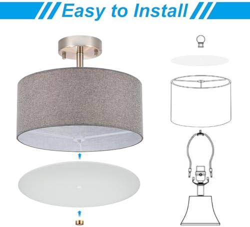 PATIKIL Lampshade Diffuser, 17.5" Diameter with 3/8" Center Hole Round Diffuser for Drum Lampshades Pendants Light Fits 18-20" Openings, Frosted White