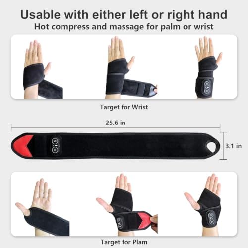 Cordless Wrist Heating Pad Wrap, Heated Carpal Tunnel Wrist