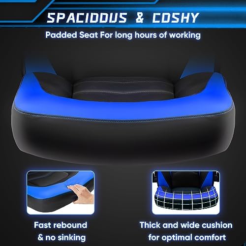OLIXIS Computer Gaming Chair, Lumbar Support, PU Leather