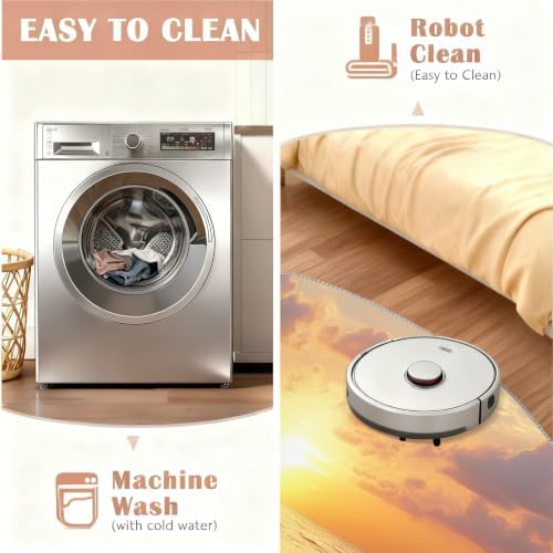 Coastal Round Area Rug - 2.6ft Washable Ocean Theme Round Rug for Kitchen, Marine Landscape Circle Rugs Soft Non-Slip Carpet for Bathroom Entryway Decor Mat