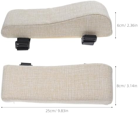 SEWACC Office Chair Armrest Pads 2pcs Gaming Chair Armrest Cushion with Adjustable Strap Washable Sponge Pillow Non-Slip Replacement for Desk Task and Game Chairs