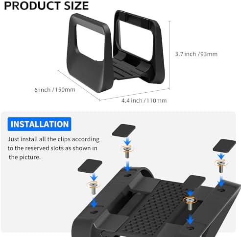 Vertical Laptop Stand for Desk,Plastics Laptop Holder Dock with Silicone Protection,Compatible with All MacBook/Surface/Samsung/HP/Dell/Chrome Book (Black)