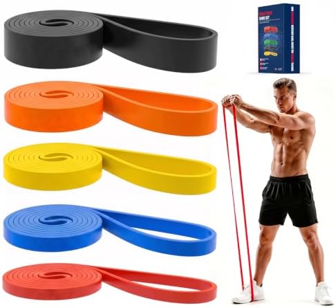 Pull Up Bands, Resistance Bands Set, Exercise Workout Bands for Men & Women, Ideal for Body Stretching, Physical Therapy and Muscle Training