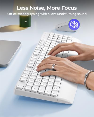 seenda COE200 Wireless Bluetooth Keyboard and Mouse Combo with Wrist Rest