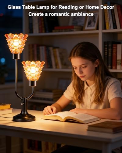 Lightdot Mid Century Modern Table Lamp Dimmable Vintage Black Lamp Gift