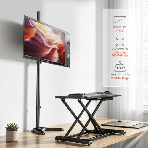 PUTORSEN Single Tall Monitor Stand with 48 inch Pole