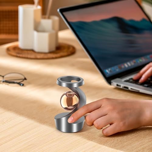Kinetic Spinning Fidget Desk Toy for ADHD Stress Relief, Rose Gold