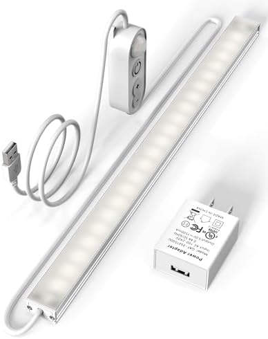 ASOKO Motion Sensor Dimmable Led Under Cabinet Light, 12" Daylight White