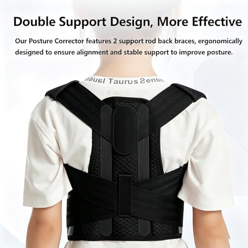 Back Brace Posture Corrector Kid Teenagers,Adjustable Upper Back Straightener Lumbar Support Belt for Hunchback Correction Pain Relief,Breathable Spine Support Brace Spine Corrector
