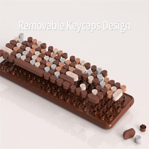 Colorful Wireless Keyboard and Mouse Combos, Coffee Colorful