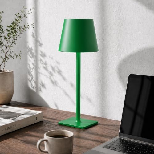 Yogaret Green Cordless Table Lamps, 6000mAh Rechargeable Battery, 2 Pack