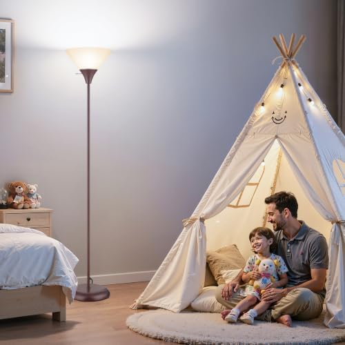 Coucrek Floor Lamp for Living Room, Torchiere Standing Light
