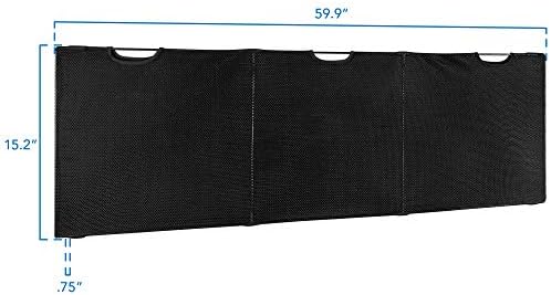 Mount-It! Under Desk Modesty Panel for Office Desks and Sit Stand Workstations [60 Inches Wide] Mesh Organizer Pockets for Cables and Wires (Black)