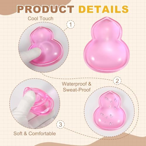PATIKIL Gel Wrist Rest, Wrist Support for Mouse Calabash Shape Ergonomic Mouse Pad Soft Silicone Support Comfortable Cushion for Computer Gaming Office Home, Pink
