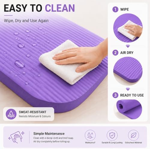 Extra Thick Yoga Mat, High Density Non-Slip Exercise Mat