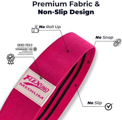 HABBY Sport Fabric Resistance Bands Set of 4